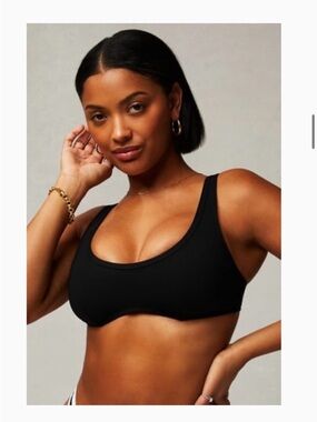 Fabletics Black Scoop Bikini Top